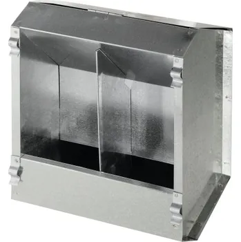 krmítko pro hospodářská zvířata Násypné krmítko pro králíky 3 l dvoumístné s víkem