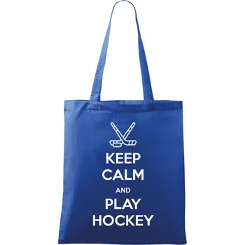 Látková taška Keep calm and play hockey