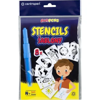 Šablony pro foukací fixy set N 8 ks Centropen c9996n
