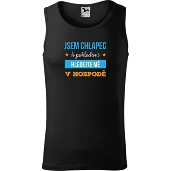 Pánské tílko Pánské tílko Malfini Core Jsem chlapec k pohledání, hledejte mě v hospodě