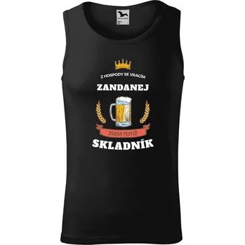 Pánské tílko Pánské tílko Malfini Core Z hospody se vracím - Skladník