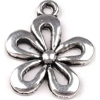 Přívěsek květ 15x18mm platina
