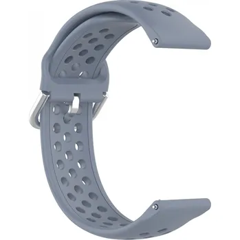 Příslušenství k chytrým hodinkám Silikonový sportovní řemínek 22mm se sponou pro hodinky Samsung / Huawei / Xiaomi / Garmin Barva: Světle šedá