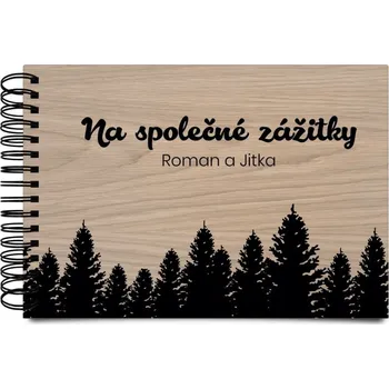 Fotokniha Dřevěné album s kroužkovou vazbou Společné zážitky