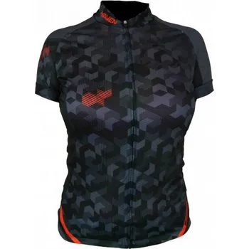 cyklistický dres DRES KRÁTKÝ DÁMSKÝ HAVEN SINGLETRAIL ČERNO/ČERVENÁ Varianta: M