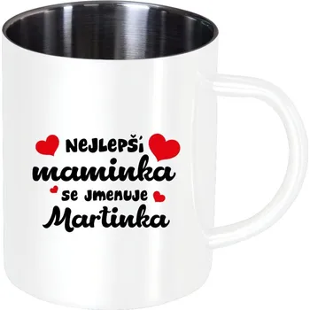 Nerezový hrnek Nejlepší maminka se jmenuje - Jméno