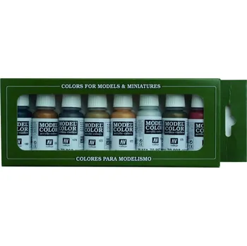 Modelářská barva Vallejo Model Color 8 colors Set 70118 Metallic Colors (8)