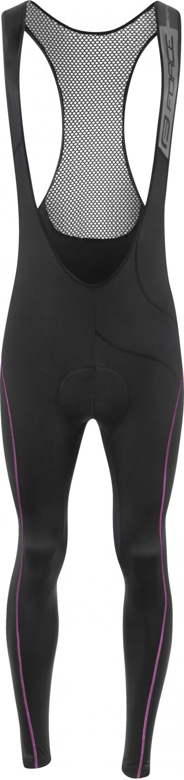 Kalhoty FORCE REFLEX LINE LADY s vložkou, černo-růžové
