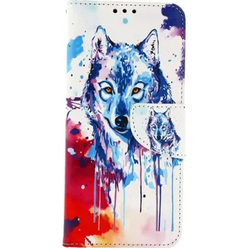Pouzdro na mobilní telefon Pouzdro Samsung A22 knížkové Kresba vlka (kryt neboli obal na Samsung A22)