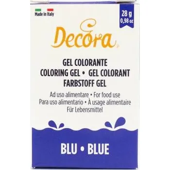 Potravinářské barvivo Gelová barva modrá 28g - Decora
