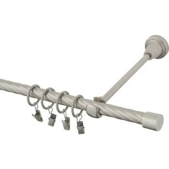 Garnýž Garnýž kovová 400 cm kroucená jednořadá 16 Válec chrom mat