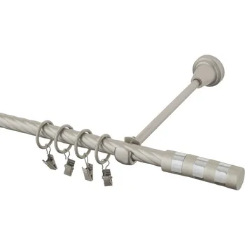 Garnýž Garnýž kovová 200 cm kroucená jednořadá 16 Sigma chrom mat