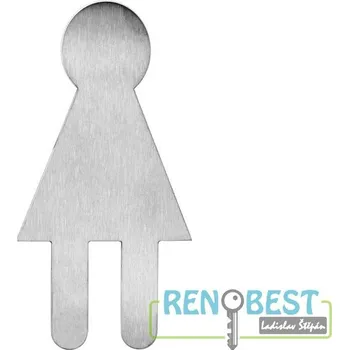 AC-T Piktogram samolepící figurální DÁMY nerez Provedení: Nerez