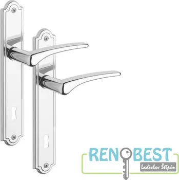 Dveřní kování ROSTEX Dveřní kování ATLANTIS chrom nerez Rozteč: 72 mm, Provedení: pro vložku - PZ, Povrchová úprava: chrom nerez