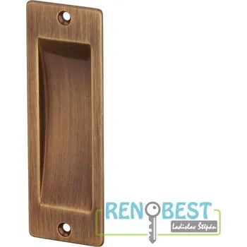 Stavební výplň AC-T Mušle HR na posuvné dveře bronz (2 vruty) DOPRODEJ zboží na dotaz Provedení: BB na klíč, Povrchová úprava: bronz