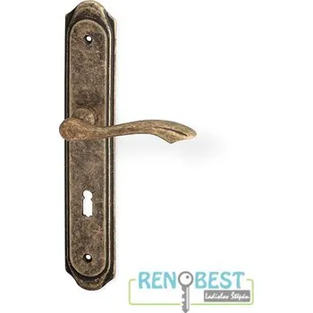 Dveřní kování AC-T Dveřní kování RUSTIK matná patina Rozteč: 72 mm, Provedení: pro klíč - BB, Povrchová úprava: matná patina