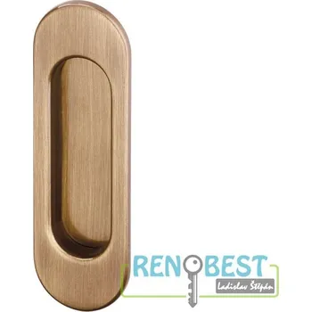 Stavební výplň AC-T Mušle OV na posuvné dveře bronz (skryté vruty) Provedení: BB na klíč, Povrchová úprava: bronz