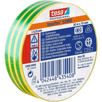Izolační páska Extol Páska 53988 elektroizolační žluto-zel. 19mm x 20m Tesa 95399