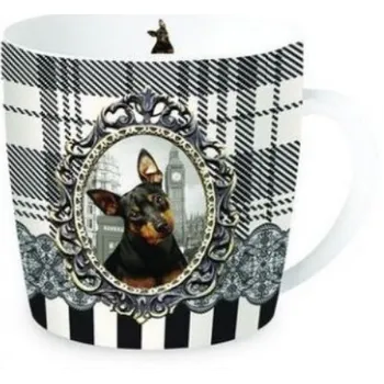 Easy Life, Itálie Easy Life - Porcelánový hrnek Pes BAROKO v dárkové plechové dóze - 350 ml