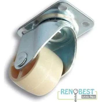 Pojezdové kolečko TOKOZ Nábytkové kolečko otočné pr.32 Barva: bílá