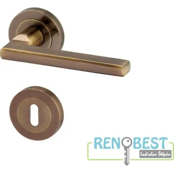 Stavebniny AC-T Dveřní kování LEIPZIG R bronz Provedení: pro klíč - BB, Povrchová úprava: bronz