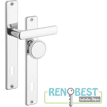 Dveřní kování ROSTEX Dveřní kování 804 klika-knoflík Rozteč: 72 mm, Provedení: pro klíč - BB, Povrchová úprava: chrom nerez