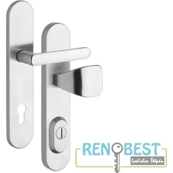 ROSTEX Bezpečnostní kování RX 1-50 EXCLUSIVE Rozteč: 90 mm, Provedení: klika/madlo, Povrchová úprava: chrom - nerez