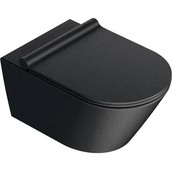 Klozet Catalano Colori WC závěsné bez splachovacího kruhu 55x35 cm, černé matné, 1VS55NRNS