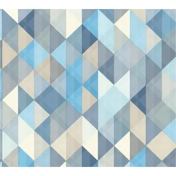 Tapeta A.S. Création | Vliesová tapeta na zeď Trendwall 36786-3 | 0,53 x 10,05 m | modrá, bílá, šedá + Modrá, bílá, šedá vliesová tapeta na stěnu 367863 v rozměru 0,53 x 10,05 m