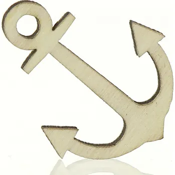 Knoflík Naše galanterie Dřevěný knoflík kotva 2