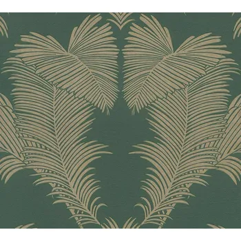 Tapeta A.S. Création | Vliesová tapeta na zeď Trendwall 2 37959-5 | 0,53 x 10,05 m | zelená, metalická + Zelená, metalická vliesová tapeta na stěnu 379595 v rozměru 0,53 x 10,05 m