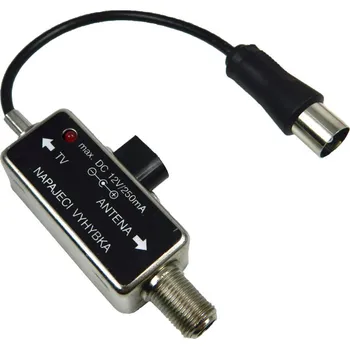 Anténní zesilovač Anténní napájecí výhybka pro napájení zesilovače F/IEC