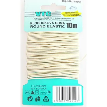 Textilie Klobouková guma 1,2mm 10m - 1901 - světlá béžová