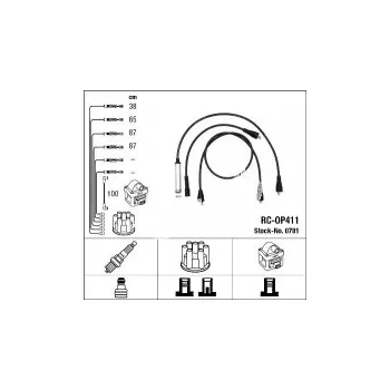 Zapalovací kabel Sada kabelů pro zapalování NGK RC-OP411 - OPEL