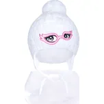 Zimní dětská pletená čepička se šálou New Baby bílá - 104 (3-4r)