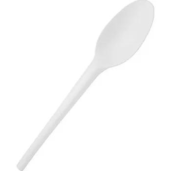 Jednorázové nádobí Lžíce plastová BIO CPLA bílá 165 mm/ 100 ks
