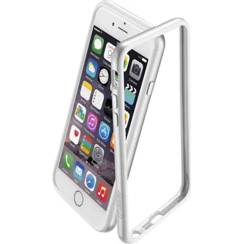 Ochranný rámecek CellularLine Bumper Satin pro Apple iPhone 6/6S, stríbrný