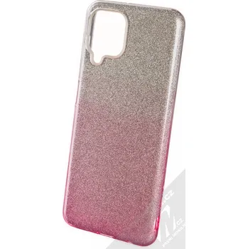 Pouzdro na mobilní telefon 1Mcz Shining Duo TPU třpytivý ochranný kryt pro Samsung Galaxy A22, Galaxy M22, Galaxy M32 stříbrná růžová (silver pink)