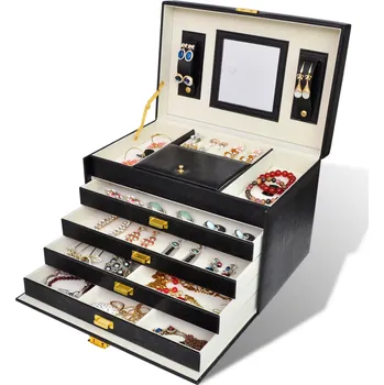 Toaletní stolek Kufřík na šperky se zrcadlem