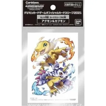 Příslušenství k deskovým hrám Digimon: obaly na karty Agumon & Gabumon (60 ks)