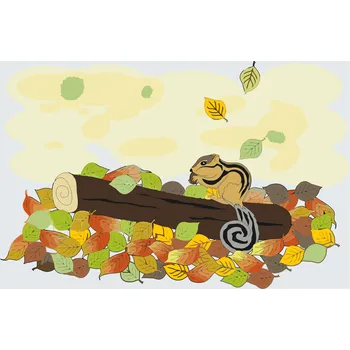 Malování podle čísel - Veverka s oříškem Velikost: 40x60cm, Rámování: Pouze srolované plátno