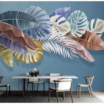 Fototapeta Solution Media 3D tapeta - Listy a peří MU3887 3 - 3D Relief - Vliesová tapeta - 320g/m2