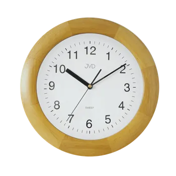 Hodiny Dřevěné netickající tiché nástěnné hodiny JVD NS7017.2
