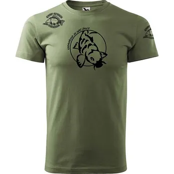 Pánské tričko Carp Servis Václavík Tričko khaki Carp Servis Václavík/černá Velikost: XXL