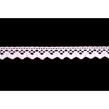 Krajka Krajka bavlněná 75259 paličkovaná šíře 17mm bílá (30m/bal.)