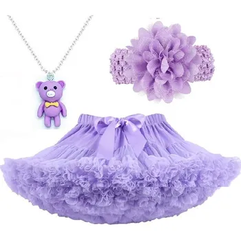 Dívčí sukně Dívčí komplet Fialka lila sada tutu petti - sukýnka s doplňky (3-5 let)