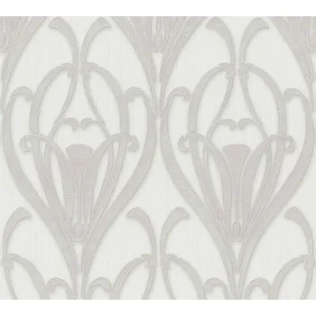 A.S. Création | Vliesová tapeta na zeď Mata Hari 38091-4 | 0,53 x 10,05 m | bílá, šedá + Bílá, šedá vliesová tapeta na stěnu 380914 v rozměru 0,53 x 10,05 m