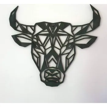 Býk hlava obraz - Přírodní motiv, bez nátěru