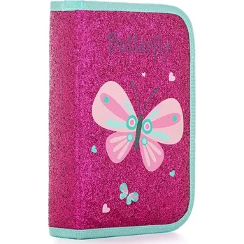 Karton P+P Oxy Go jednopatrový prázdný 2 chlopně, Motýl s flitry