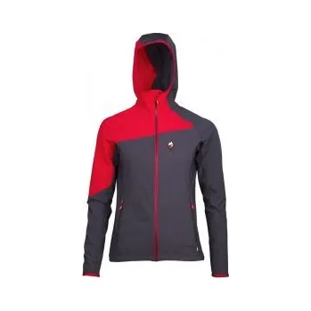 Dámská softshellová bunda High Point DRIFT 2.0 LADY HOODY JACKET carbon/red XS; Šedá softshell bunda + DÁREK DLE VÝBĚRU!